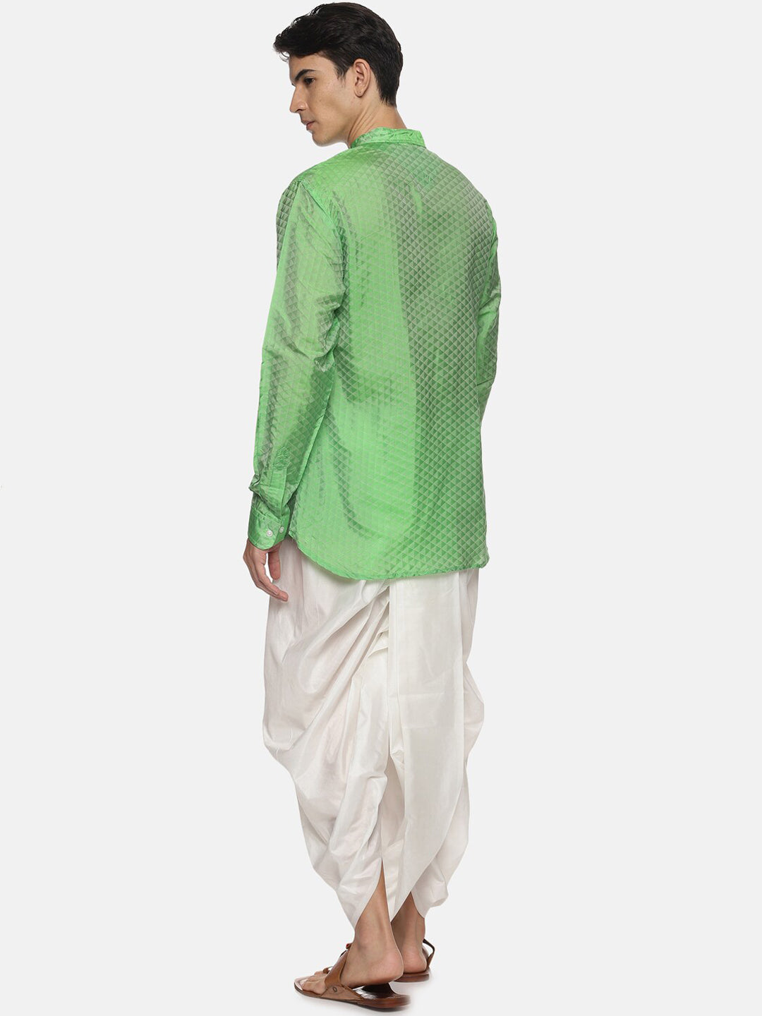 Sethukrishna Men Green Kurta with Dhoti Pants - Distacart