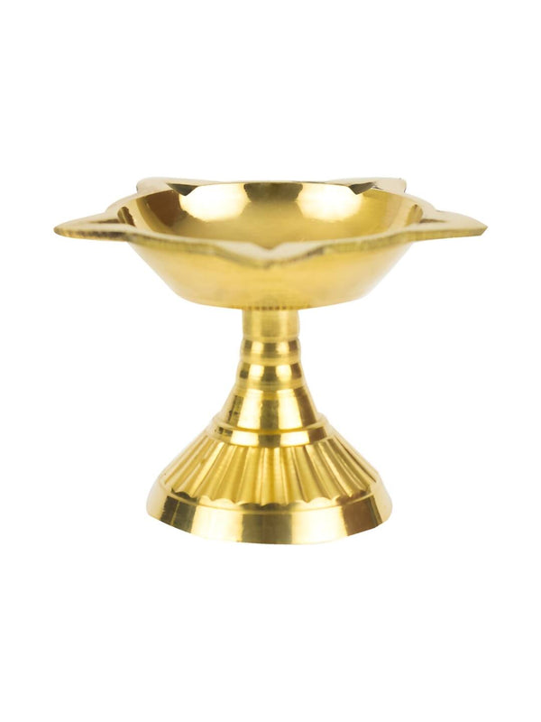 Spillbox Gold-Toned Brass Diya Pooja Essential - Distacart