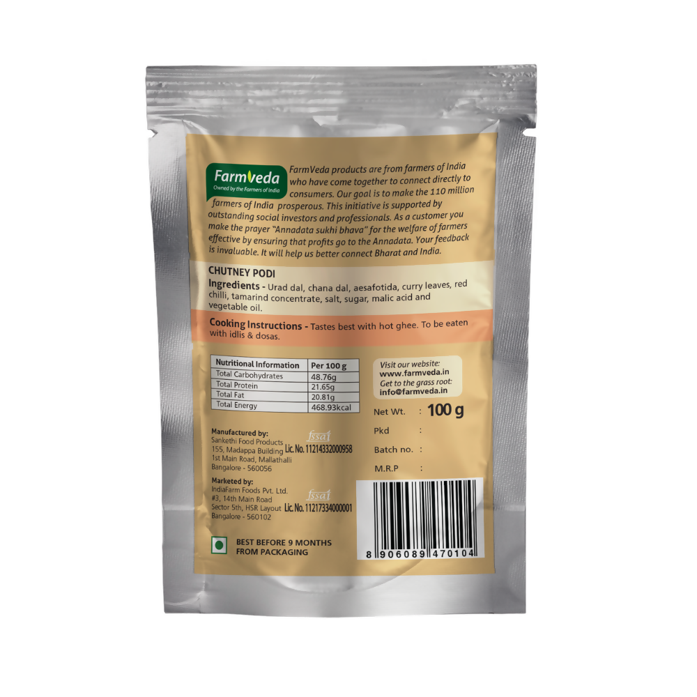 Farmveda Ready to Eat- Chutney Podi - Distacart