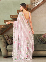 Thumbnail for Tikhi Imli Floral Printed Sequinned Saree - Distacart