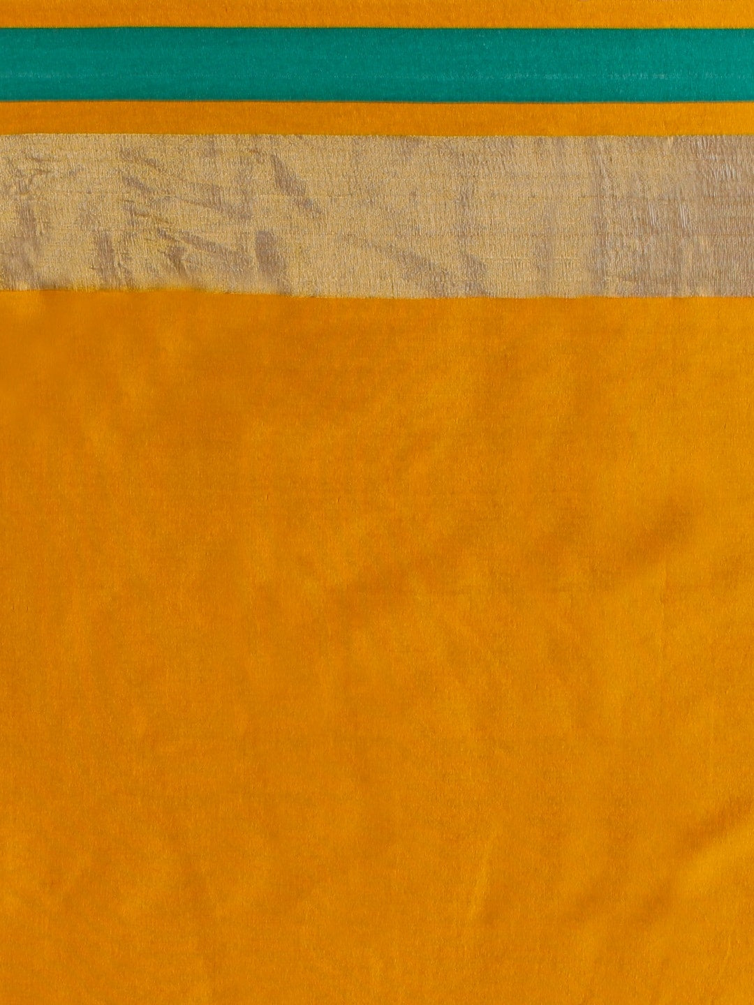 Saree Mall Mustard & Green Silk Cotton Colourblocked Kanjeevaram Saree - Distacart
