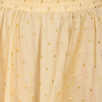 Thumbnail for PAVONINE Beige Color Golden Zari Work Satan Fabric Maxi Skirt For Women - Distacart