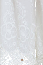 Thumbnail for PAVONINE White Color Chikankari Lace Scalloped Hem Cotton Fabric Sharara - Distacart