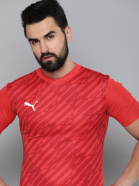 Thumbnail for Puma teamULTIMATE Graphic Striped V-Neck dryCELL Slim Fit Football T-shirt - Distacart