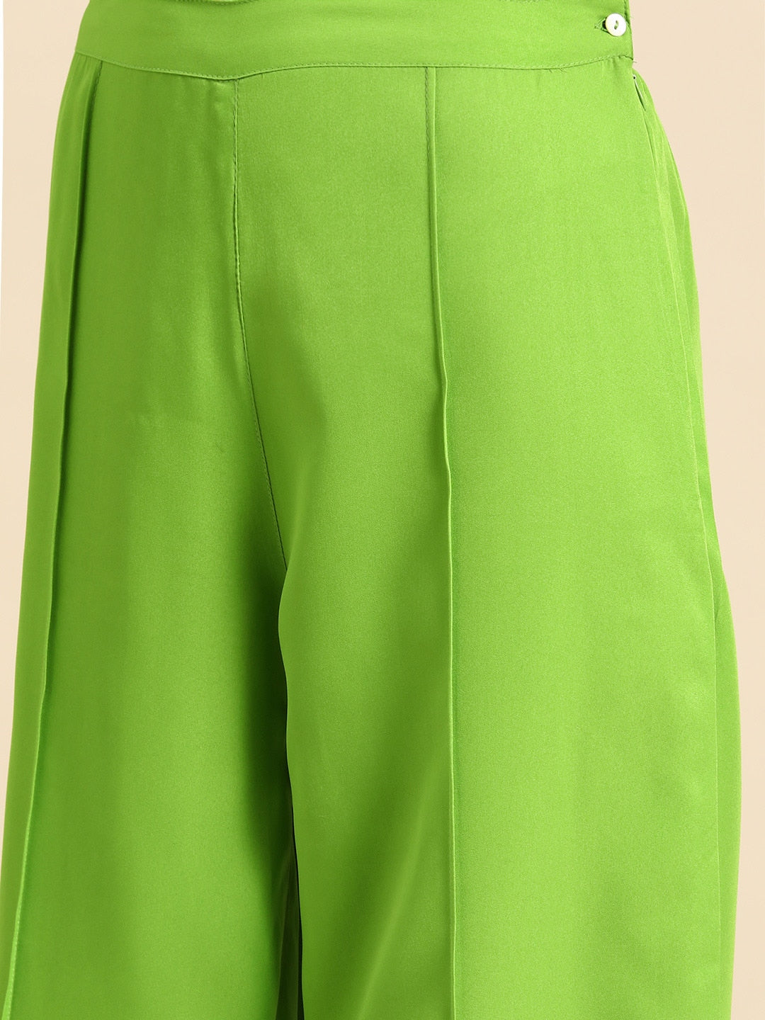 Sangria Women Green Dyed Tiered Kurta with Palazzos - Distacart