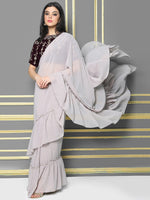 Thumbnail for Kalini Solid Party Saree - Distacart