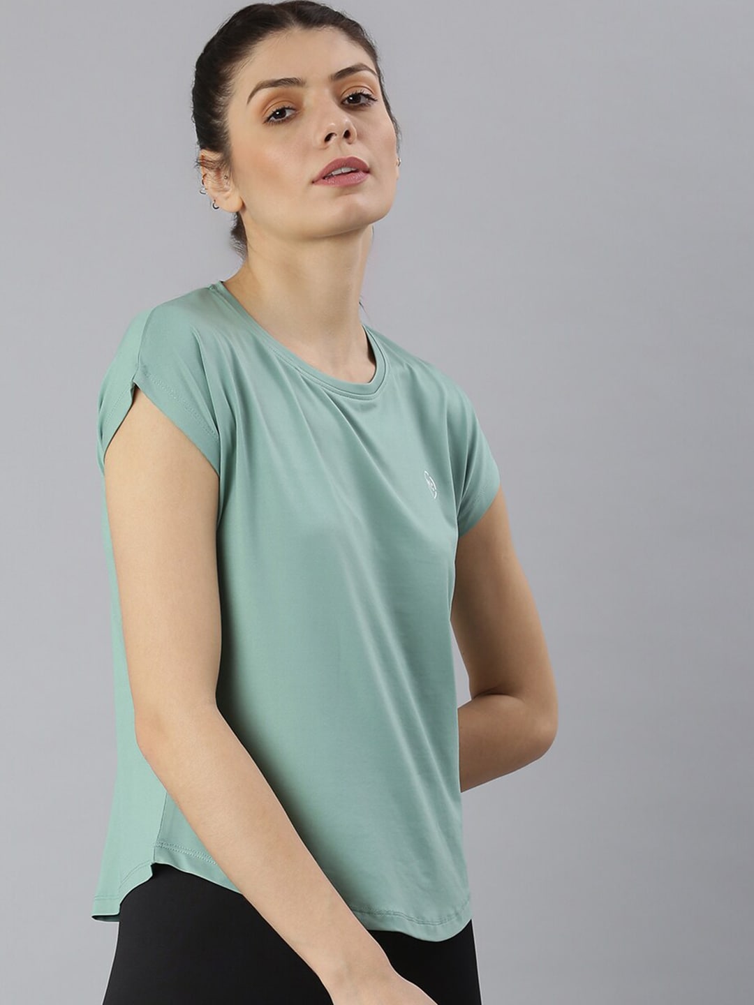 MKH Women Green Extended Sleeves Dri-FIT Sports T-shirt - Distacart