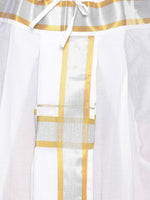 Thumbnail for Sethukrishna Men White Solid Pocket Dhoti Pant - Distacart