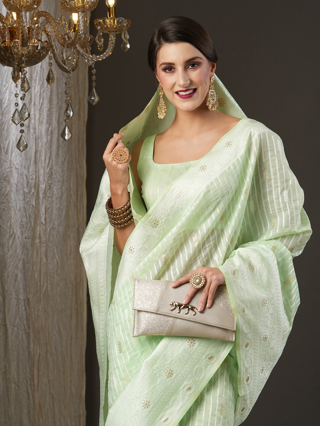 Saree Mall Woven Design Zari Silk Cotton Saree - Distacart