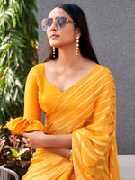 Thumbnail for Tikhi Imli Striped Georgette Ready to Wear Saree - Distacart