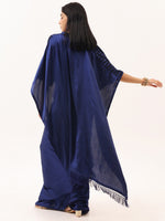 Thumbnail for Tikhi Imli Striped Velvet Kaftan Saree - Distacart