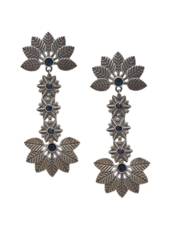 Shoshaa Silver-Toned Contemporary Drop Earrings - Distacart