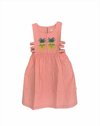 Thumbnail for ArthLife Peach Pineapple Embroidered Dress - Distacart