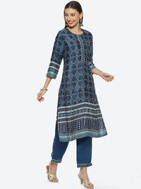 Thumbnail for Biba Women Ethnic Motifs Printed Kurta with Trousers & Dupatta - Distacart