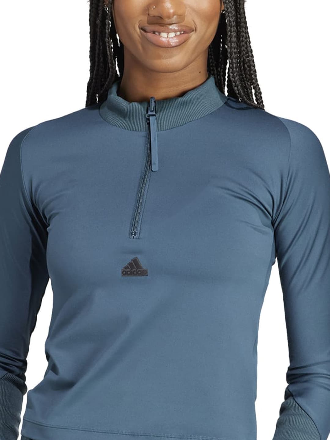 Adidas W Z.N.E. LS High Neck Slim-Fit T-Shirt - Distacart
