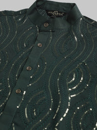 Thumbnail for Sojanya Geometric Embroidered Pure Cotton Kurta With Churidar - Distacart