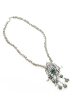 Thumbnail for Mominos Fashion Johar Kamal Oxidised Silver-Plated Brass Finish Bansuri Long Necklace For Women (Silver) - Distacart