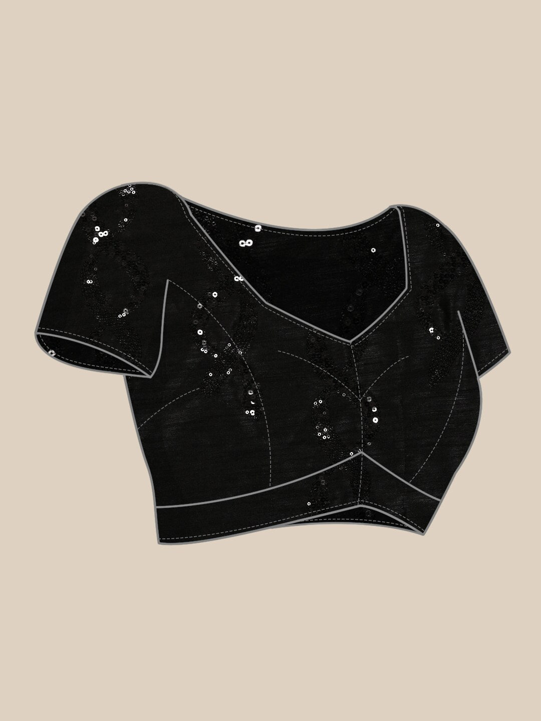 Mitera Abstract Sequinned Saree - Distacart