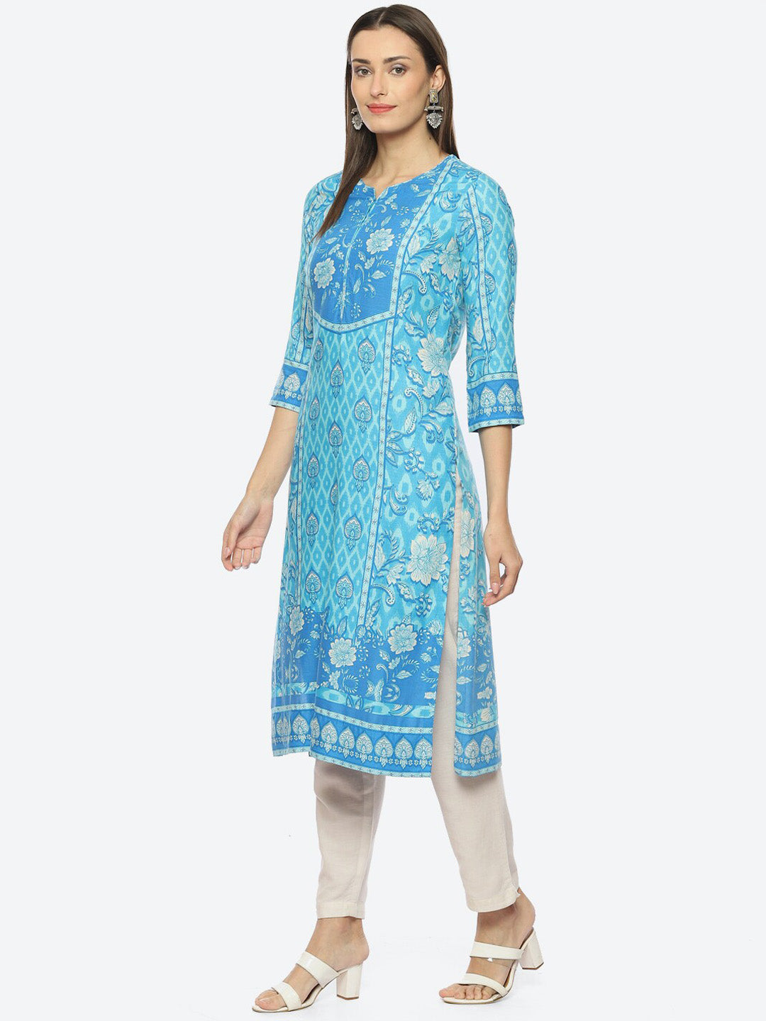 Biba Women Ethnic Motifs Printed Kurta - Distacart