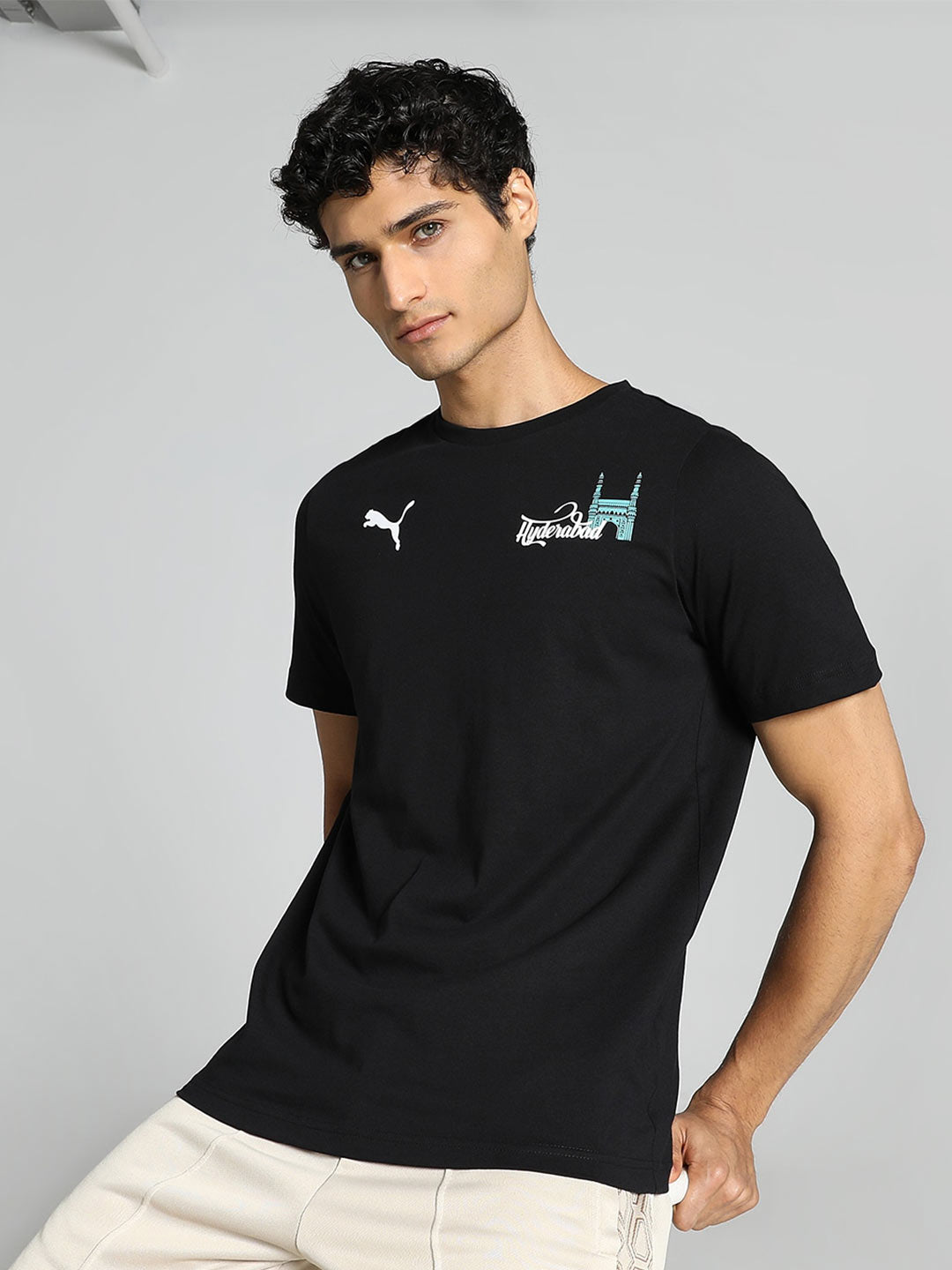 Puma Hyderabad City-Printed Cotton T-Shirt - Distacart