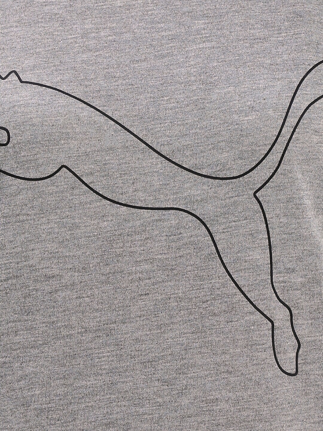 Puma Women Grey Melange & Black Performance Heather Cat Training Tee - Distacart