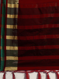 Thumbnail for Saree Mall Maroon & Gold-Toned Zari Silk Blend Uppada Sarees - Distacart