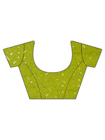 Thumbnail for Tikhi Imli Printed Ruffle Saree With Mirror Embroidered Work Blouse - Distacart