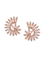 Thumbnail for Shoshaa Rose Gold Contemporary Studs Earrings - Distacart