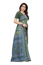 Thumbnail for Vamika Printed Green Crepe Silk Saree (ICE GREEN)