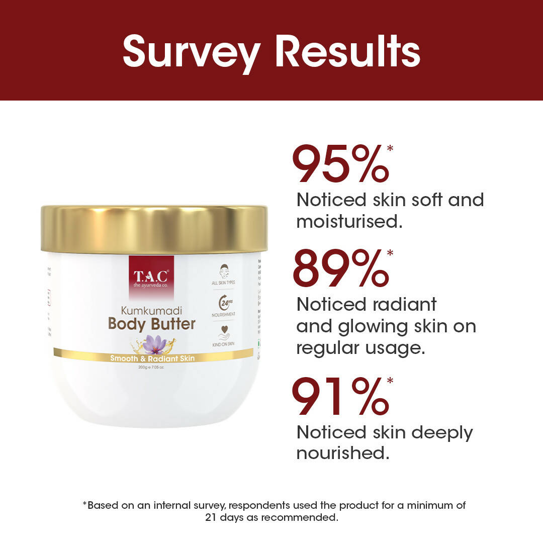 TAC - The Ayurveda Co. Kumkumadi Body Butter With Sandalwood, Saffron & Shea Butter - Distacart