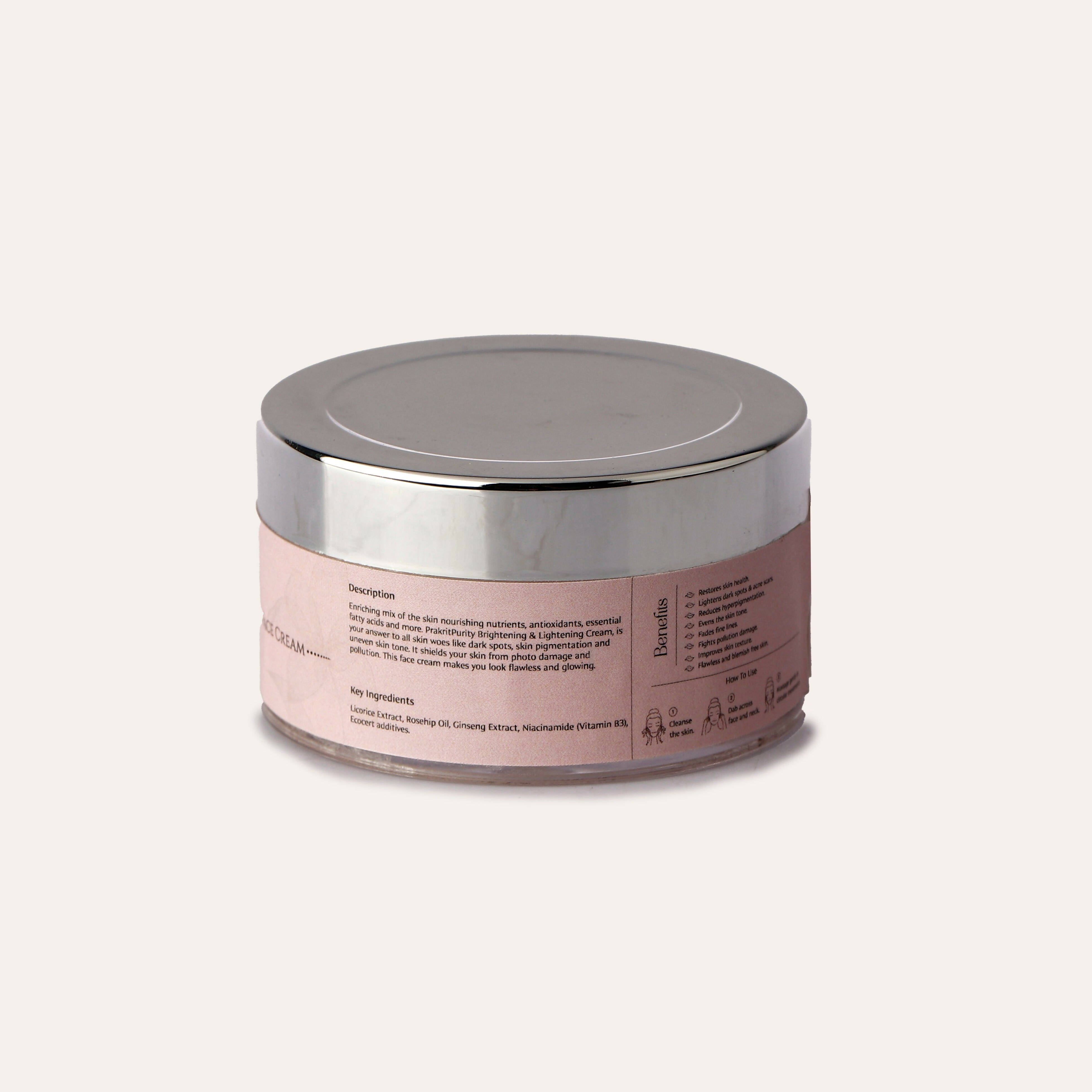 PrakritPurity Brightening & Lightening Face Cream - Distacart