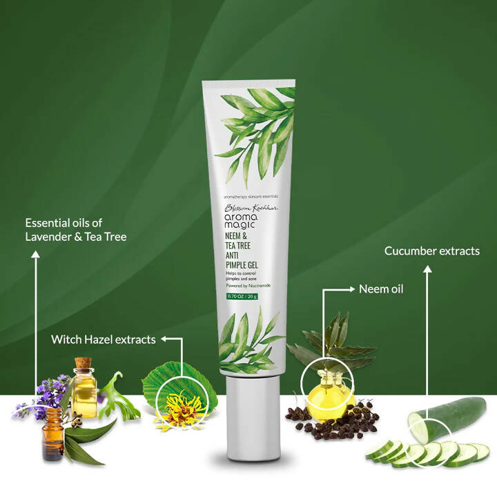 Blossom Kochhar Aroma Magic Neem & Tea Tree Anti Pimple Gel - Distacart