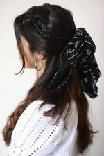 Thumbnail for Diva Globe Black Printed Bhandana - Distacart