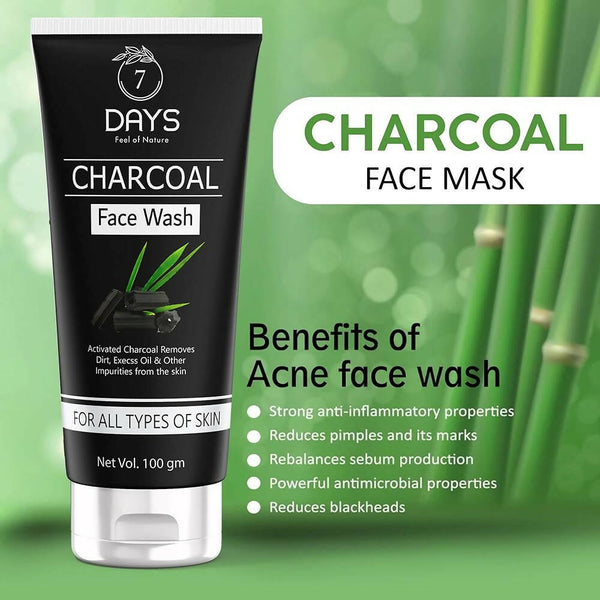 7 Days Activated Charcoal Face Wash - Distacart