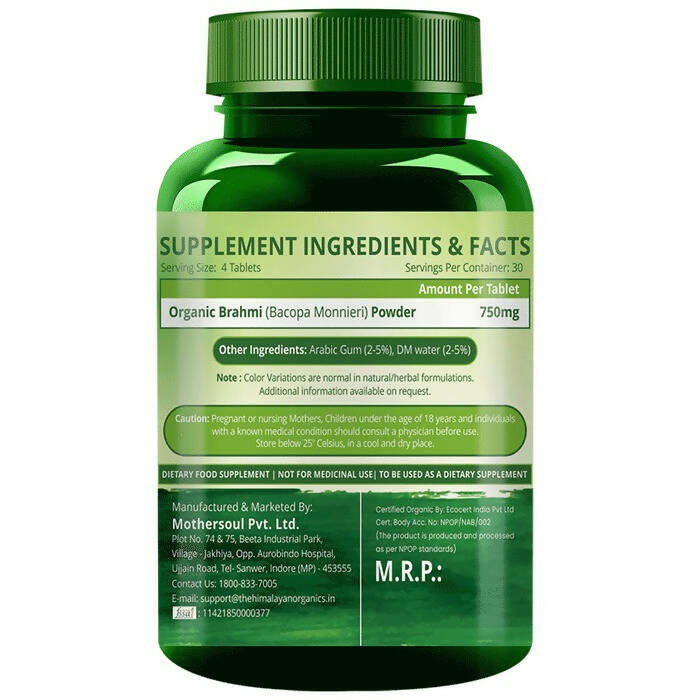 Himalayan Organics Brahmi Tablets - Distacart