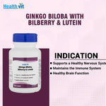 Thumbnail for Healthvit Ginkgo Biloba Billberry And Lutein Capsules - Distacart