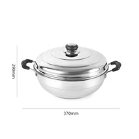 Thumbnail for Cello Stainless Steel Induction Base Idli Cooker (Idly Maker) And Multi Kadhai With 6 Plates - Distacart
