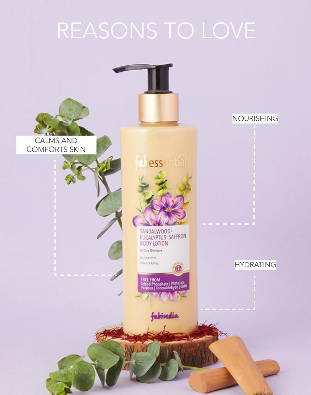 Fabessentials Sandalwood Eucalyptus Saffron Body Wash - Distacart