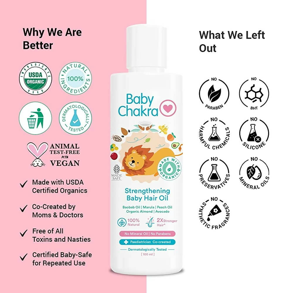 BabyChakra Strengthening Baby Hair Oil - Distacart