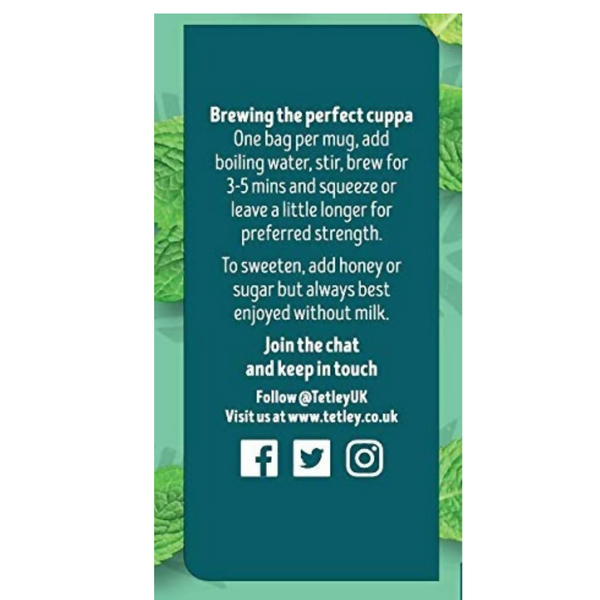 Tetley Herbal Fresh Mint Tea Bags - Distacart
