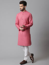 Thumbnail for Even Apparels Rust Pure Cotton Kurta With Band Collar - Distacart