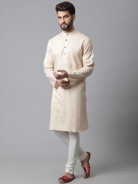Thumbnail for Even Apparels Brown Pure Cotton Kurta With Band Collar - Distacart