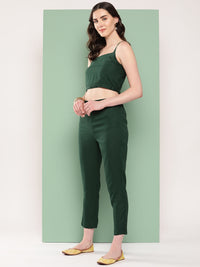 Thumbnail for InWeave Women's Green Top Bottom W Mustard Bandhej Long Shrug Set - Distacart