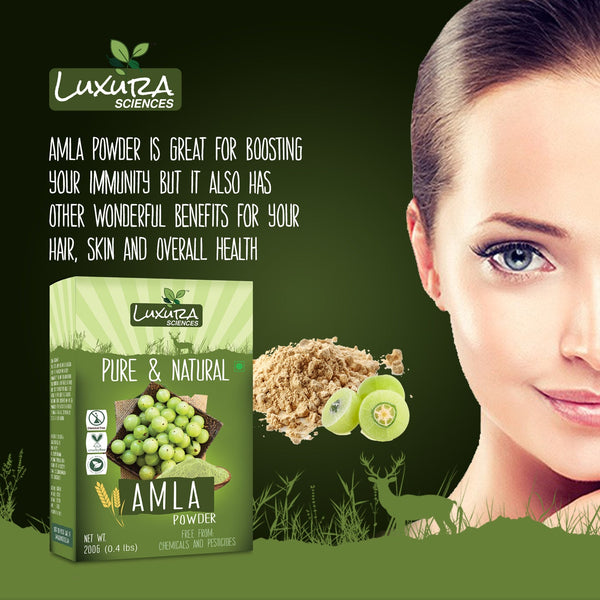 Luxura Sciences Pure Amla Powder For Hair Growth - Distacart