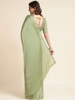 Thumbnail for Mitera Sequinned Pure Chiffon Saree - Distacart