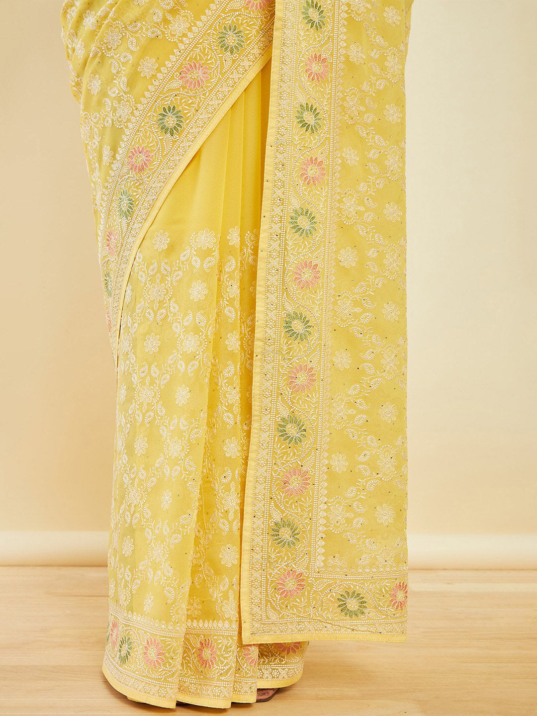 Soch Ethnic Motifs Embroidered Saree - Distacart