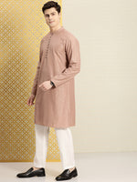 Thumbnail for House of Pataudi Men Jashn Ethnic Motifs Embroidered Sequinned Kurta with Pyjamas - Distacart