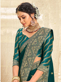 Thumbnail for Saree Mall Ethnic Motifs Woven Design Zari Sarees - Distacart