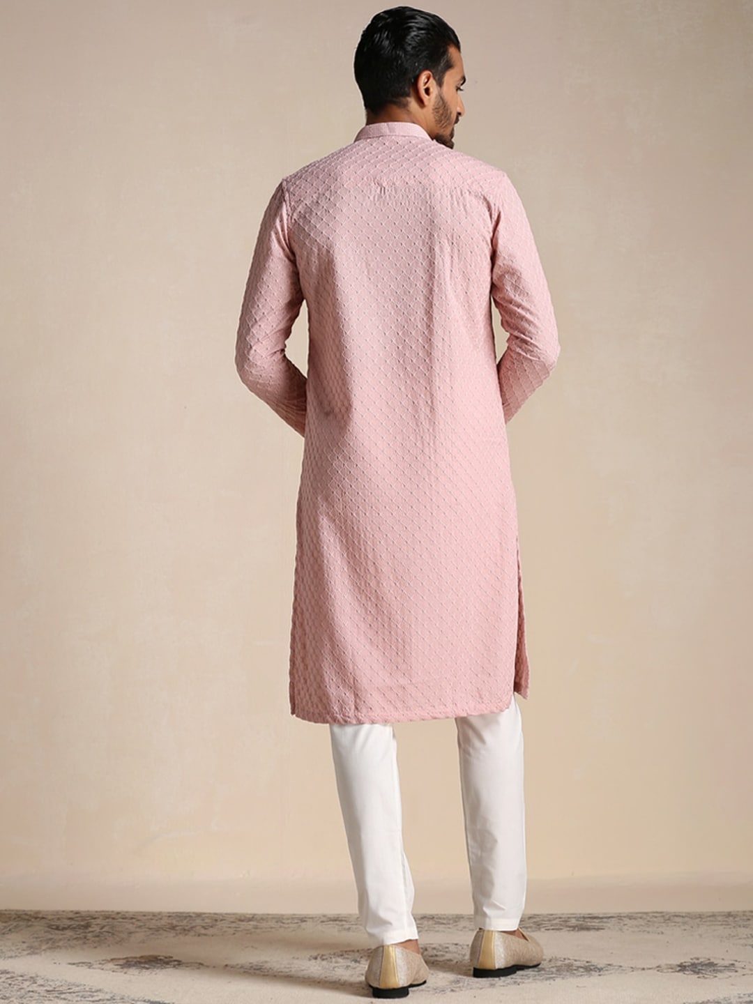 Manyavar Men Embroidered Kurta with Pyjamas - Distacart