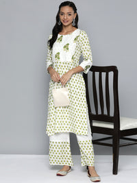 Thumbnail for HERE&NOW Printed Regular Kurta with Palazzos - Distacart